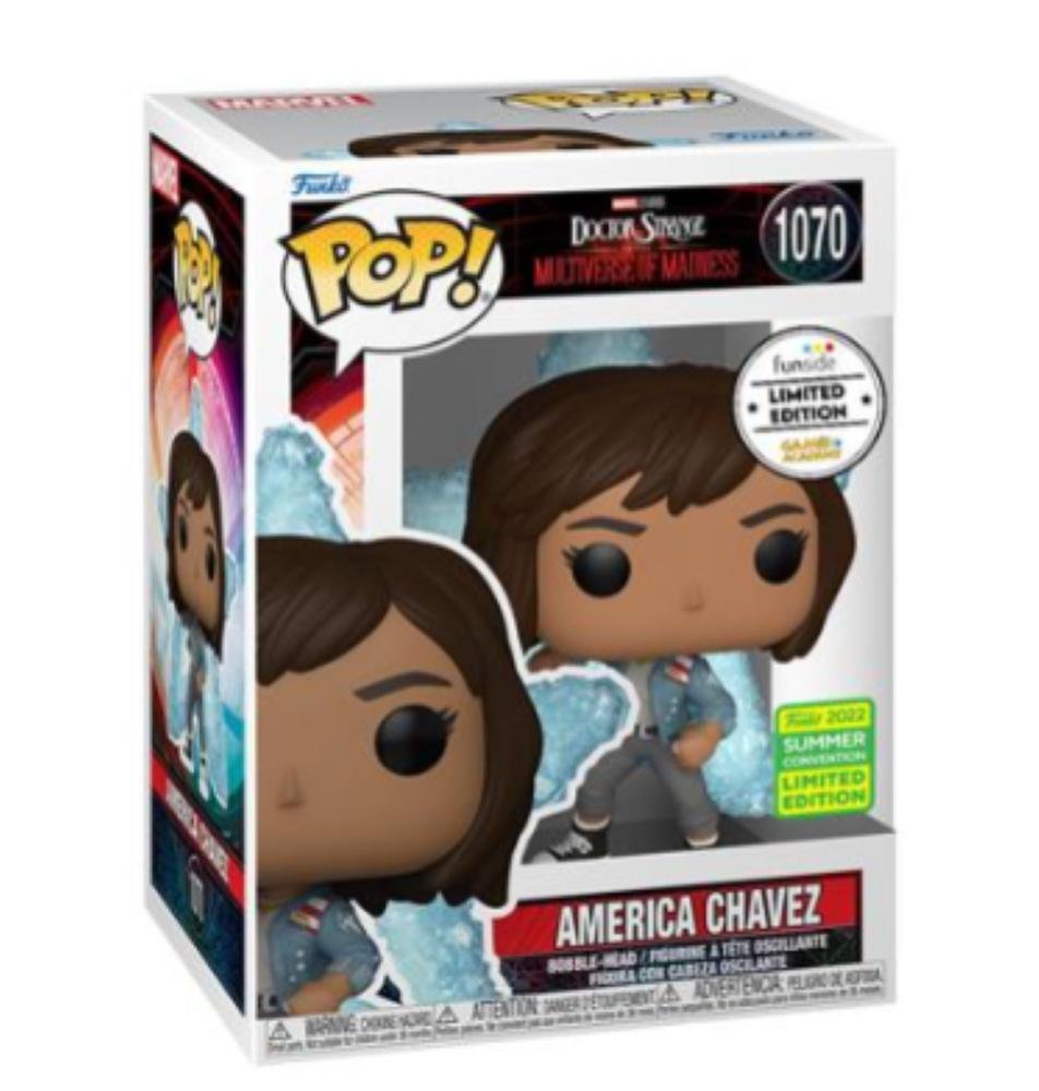 FUNKO POP MARVEL: DOCTOR STRANGE IN THE MULTIVERSE OF MADNESS - VINYL FIGURE 1070 AMERICA CHAVEZ - GA EXCL SDCC 2022*