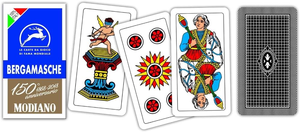 MODIANO CARTE DA GIOCO BERGAMASCHE BLU 150 ART.300072