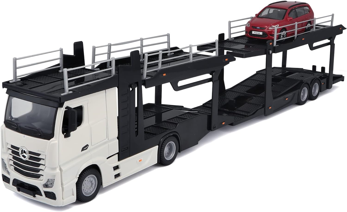 BURAGO BISARCA CON RIMORCHIO CON AUTO 1:43