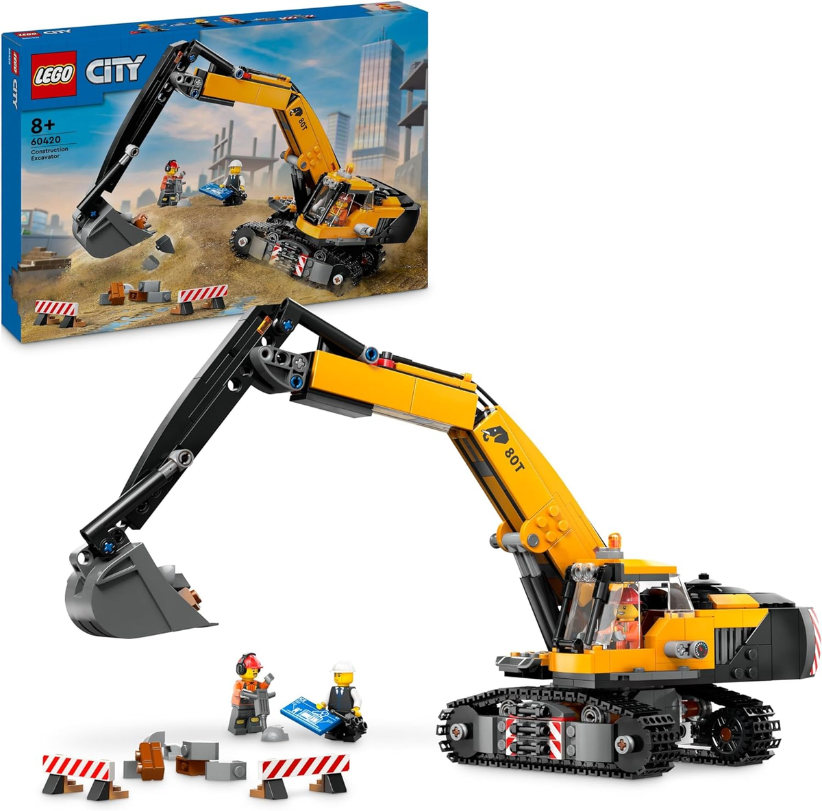 LEGO CITY - Escavatore da cantiere giallo 60420 …