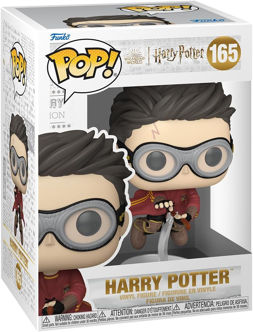 FUNKO POP HARRY POTTER: PRISONER OF AZKABAN - VINYL FIGURE 165 HARRY W/BROOM (QUIDDITCH) 9CM