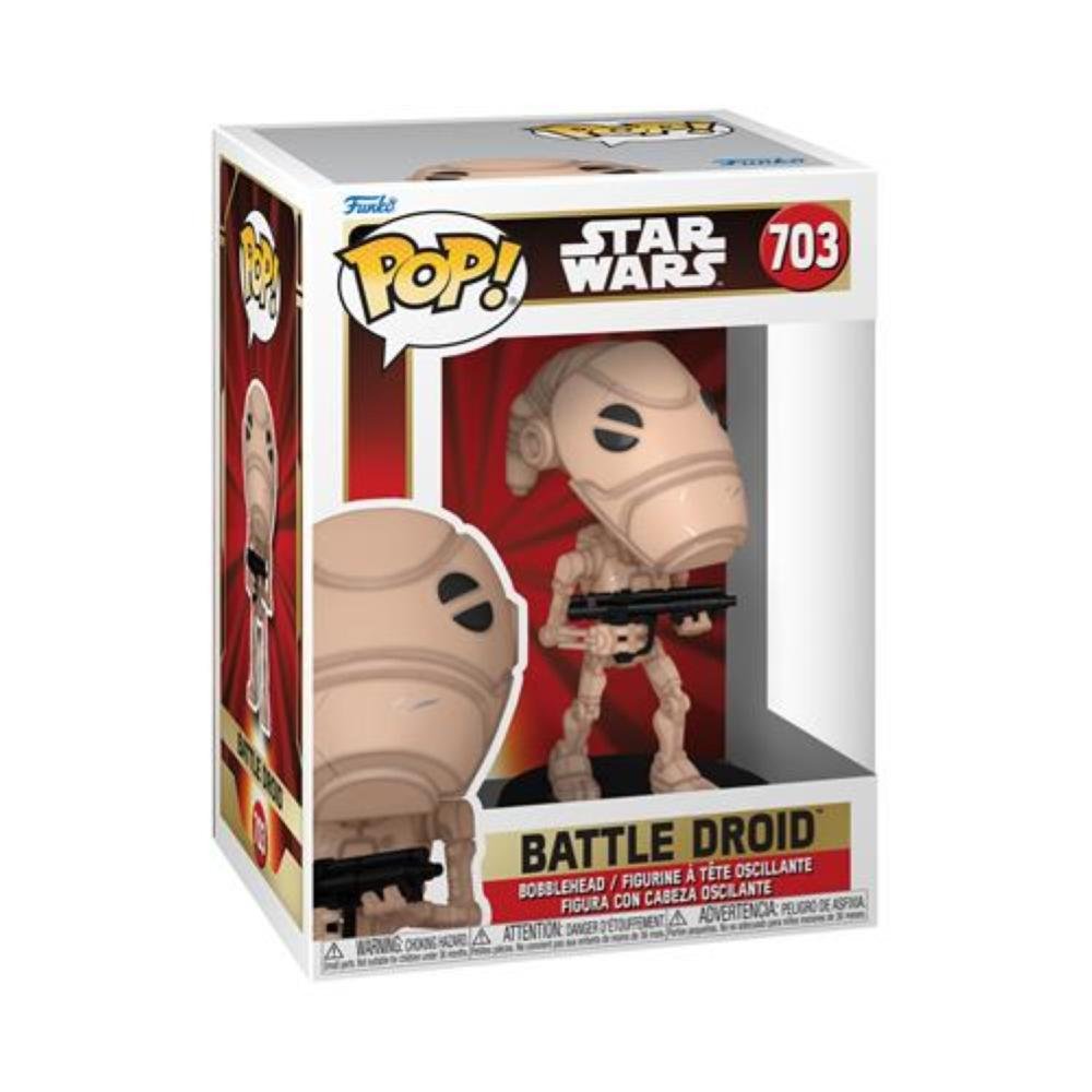 FUNKO POP STAR WARS: THE PHANTOM MENACE - VINYL FIGURE 703 BATTLE DROID 9CM