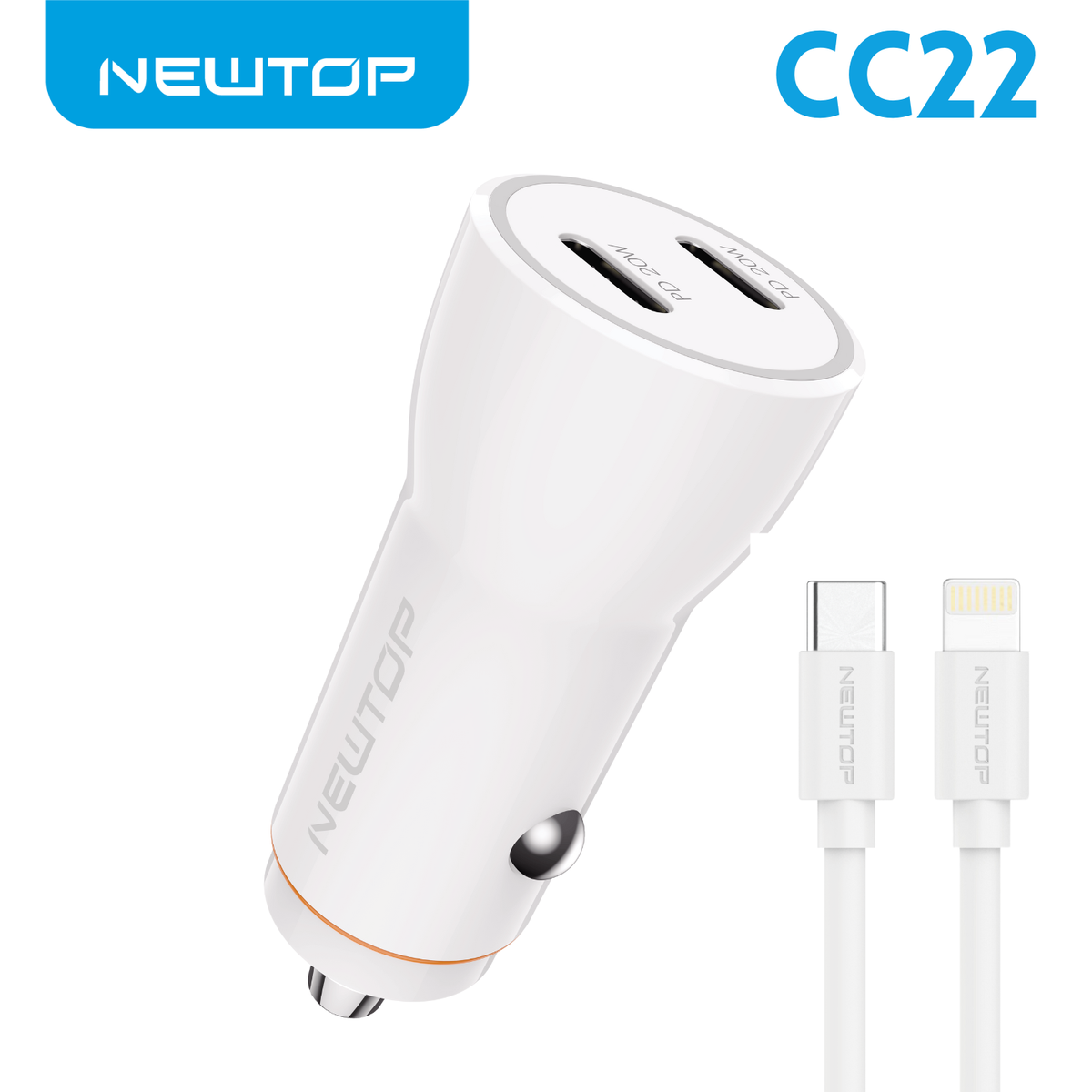 NEWTOP CC22 CARICATORE DA MACCHINA PD 20W+20W CON …