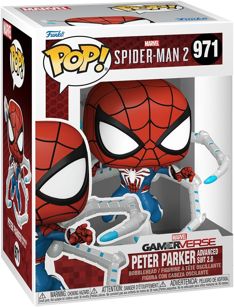 FUNKO POP PLAYSTATION:SPIDER-MAN 2 - VINYL FIGURE 971 PETER PARKER SUIT 9CM