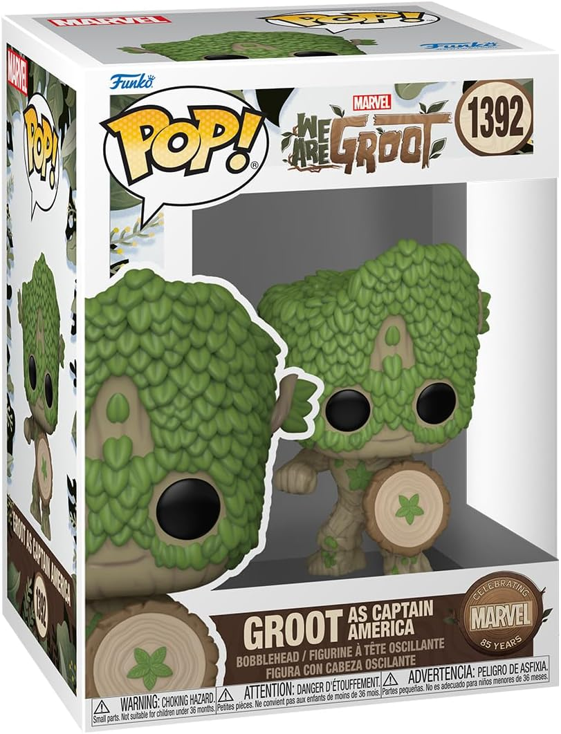 FUNKO POP MARVEL: WE ARE GROOT - VINYL FIGURE 1392 CAPTAIN AMERICA 9CM