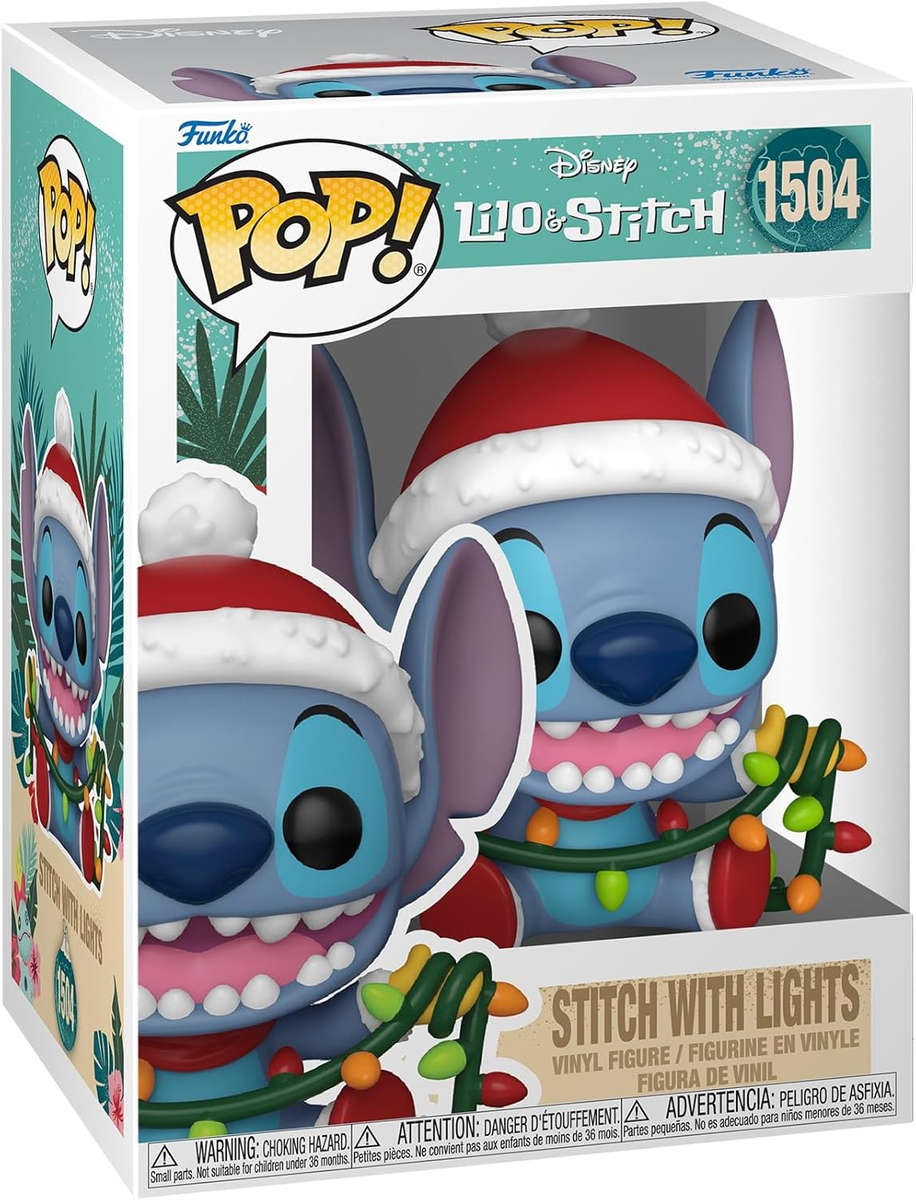 FUNKO POP DISNEY: HOLIDAY - LILO & STITICH - VINYL FIGURE 1504 STITCH W/LIGHTS 9CM
