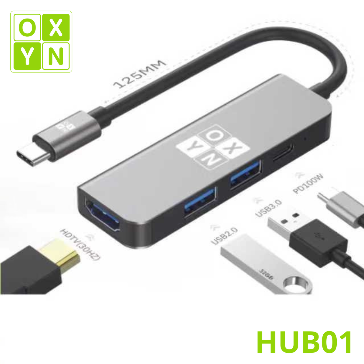 OXYN HUB01 USB C 4 IN 1 - …