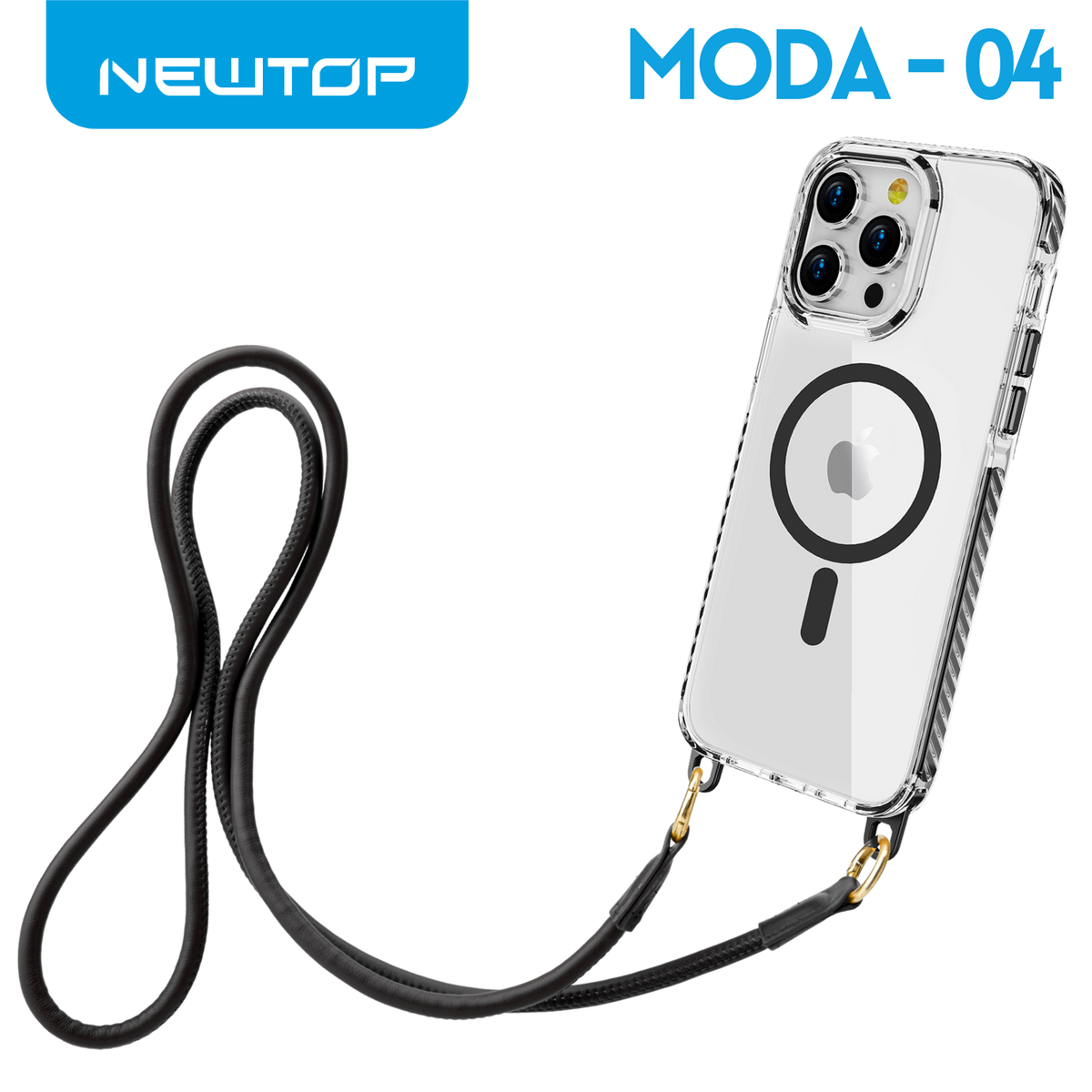 NEWTOP CV38-04 SUPER CLEAR CON LACCETTO IPHONE 14
