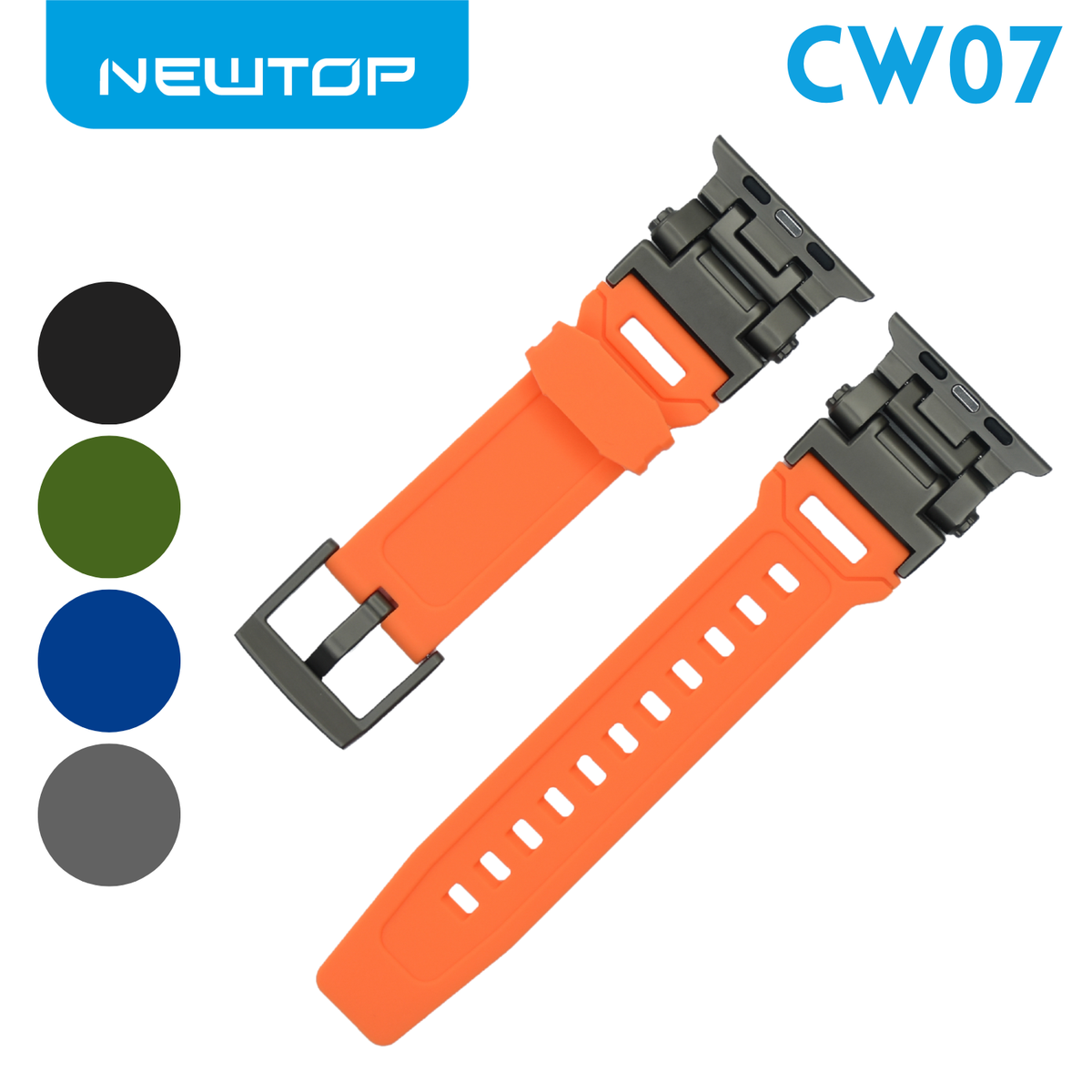 NEWTOP CW07 CINTURINO WATCH IN SILICONE SPORTIVO REGOLABILE 42 - 44 - 45 - 46 - 49MM