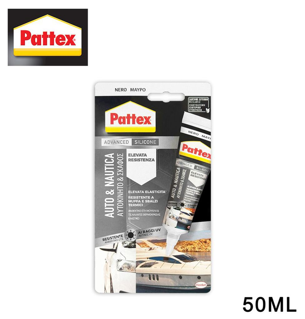 PATTEX SILICONE NERO AUTO & NAUTICA 50ML