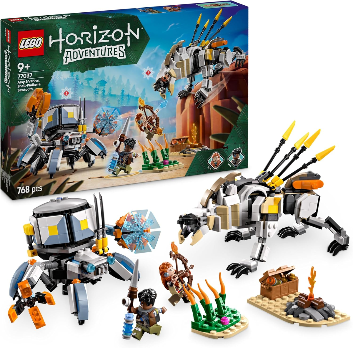 LEGO Horizon Adventures - Aloy e Varl Contro Arcapode e Secodonte 77037