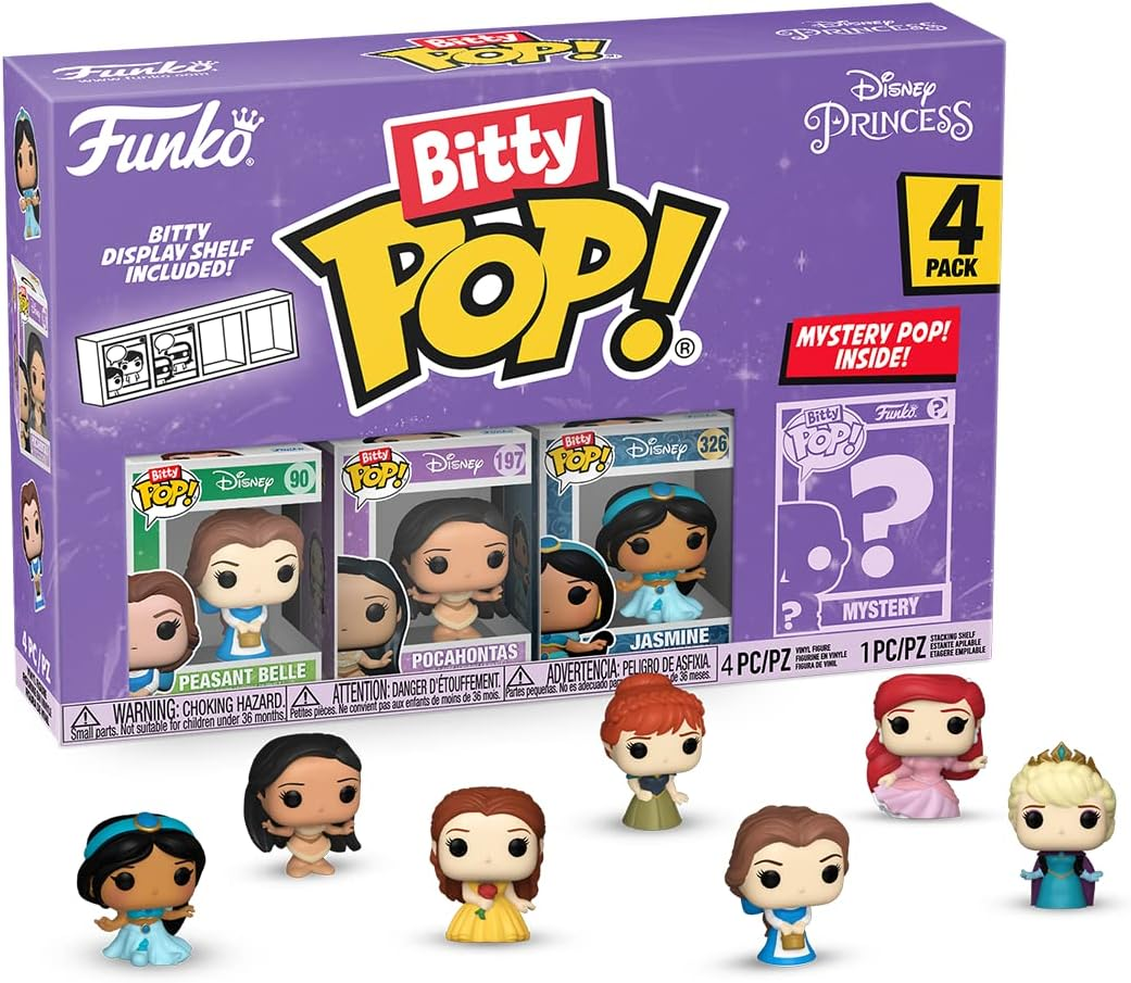 FUNKO BITTY POP VINYL FIGURE - DISNEY: PRINCESS - 73028 BELLE (4PK)