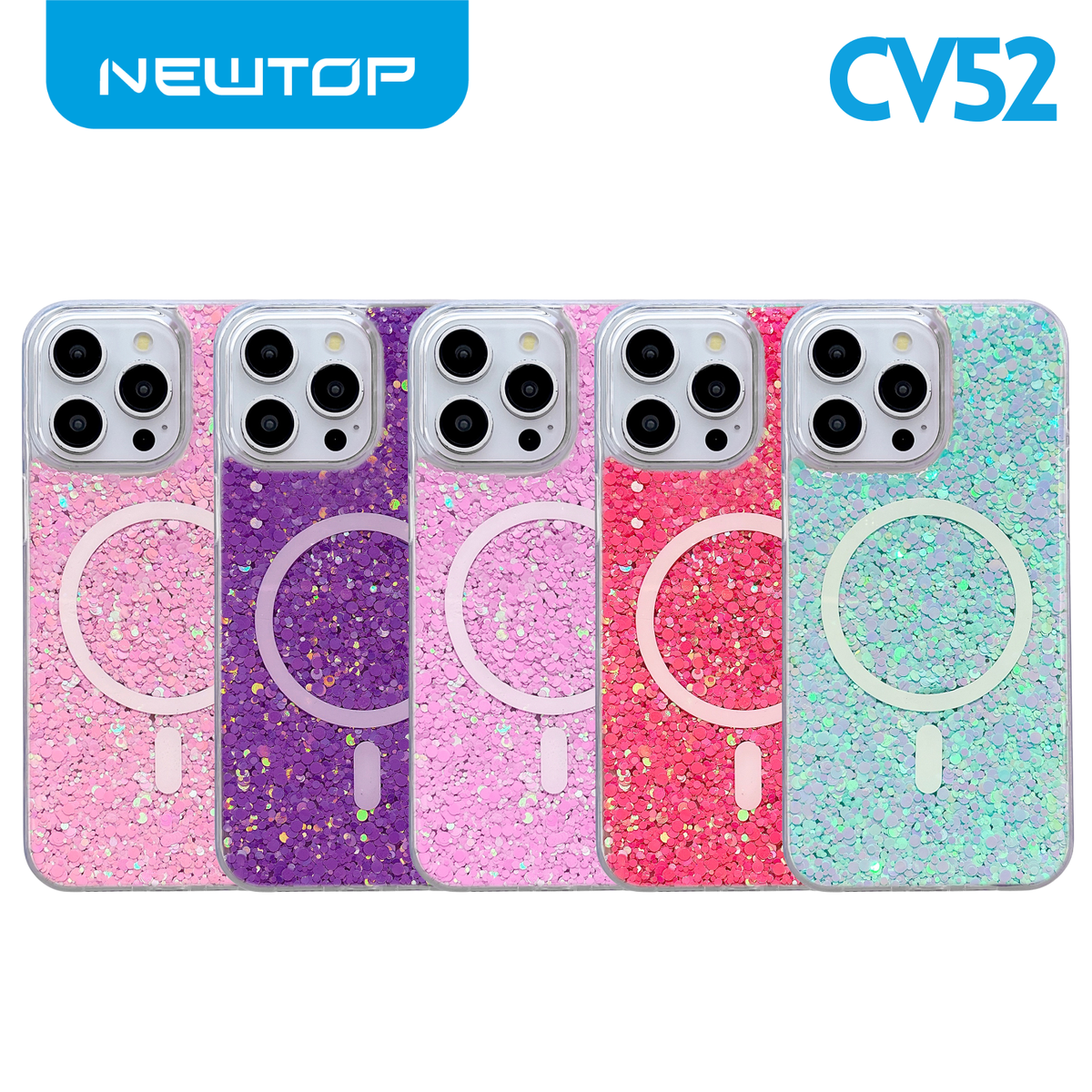 NEWTOP CV52 MAGIC GLITTER CASE PER APPLE