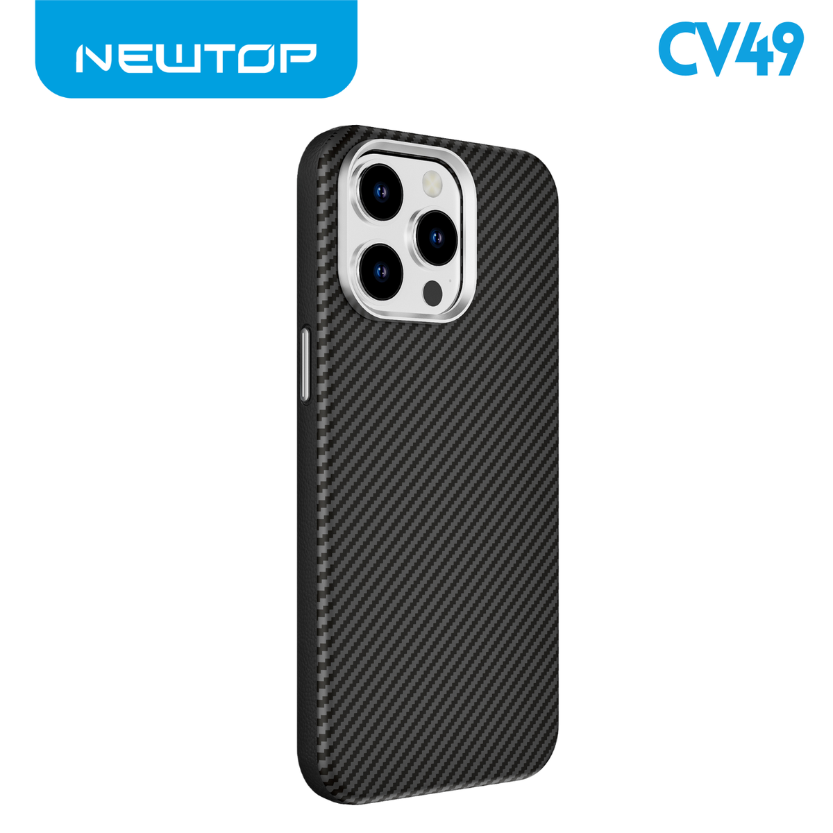 NEWTOP CV49 A RIGHE IN FIBRA DI CARBONIO PER APPLE IPHONE 15 PRO MAX