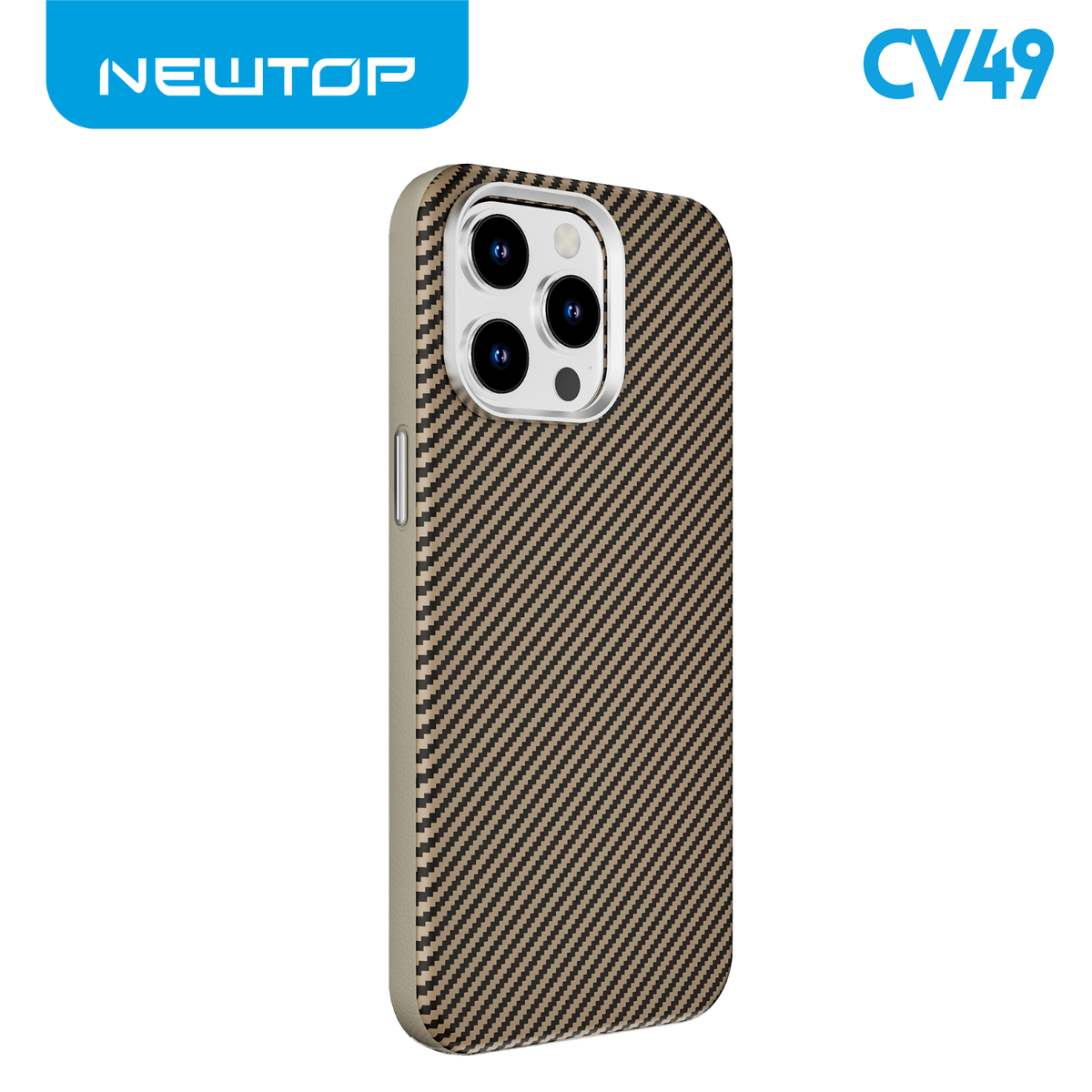 NEWTOP CV49 A RIGHE IN FIBRA DI CARBONIO PER APPLE IPHONE 16 PLUS