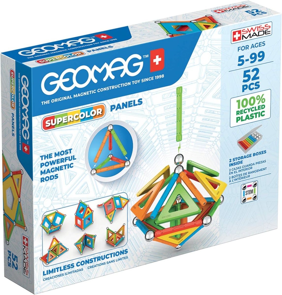 GEOMAG Supercolor Panels Recycled 52 pcs