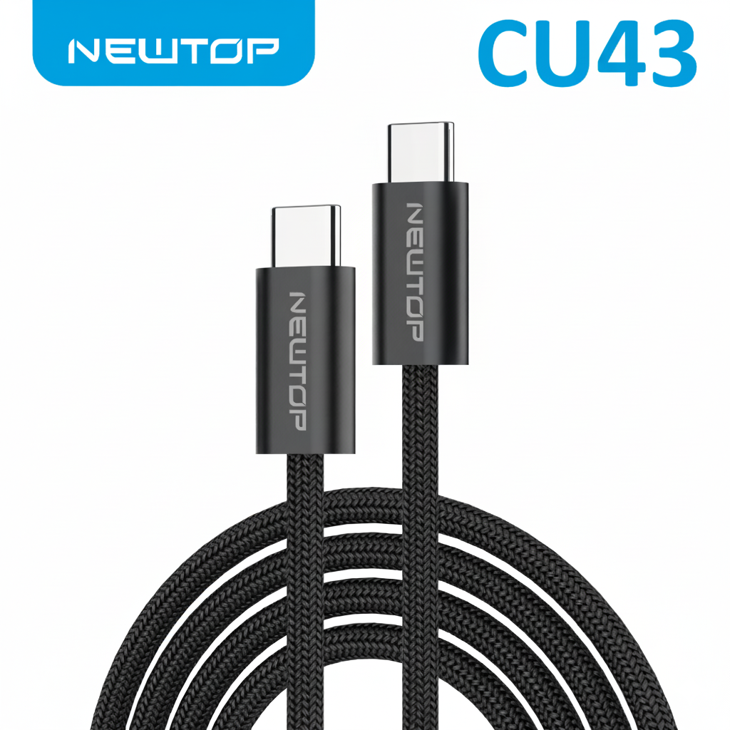 NEWTOP CU43 240W CAVO NYLON TYPE-C/TYPE-C 100CM