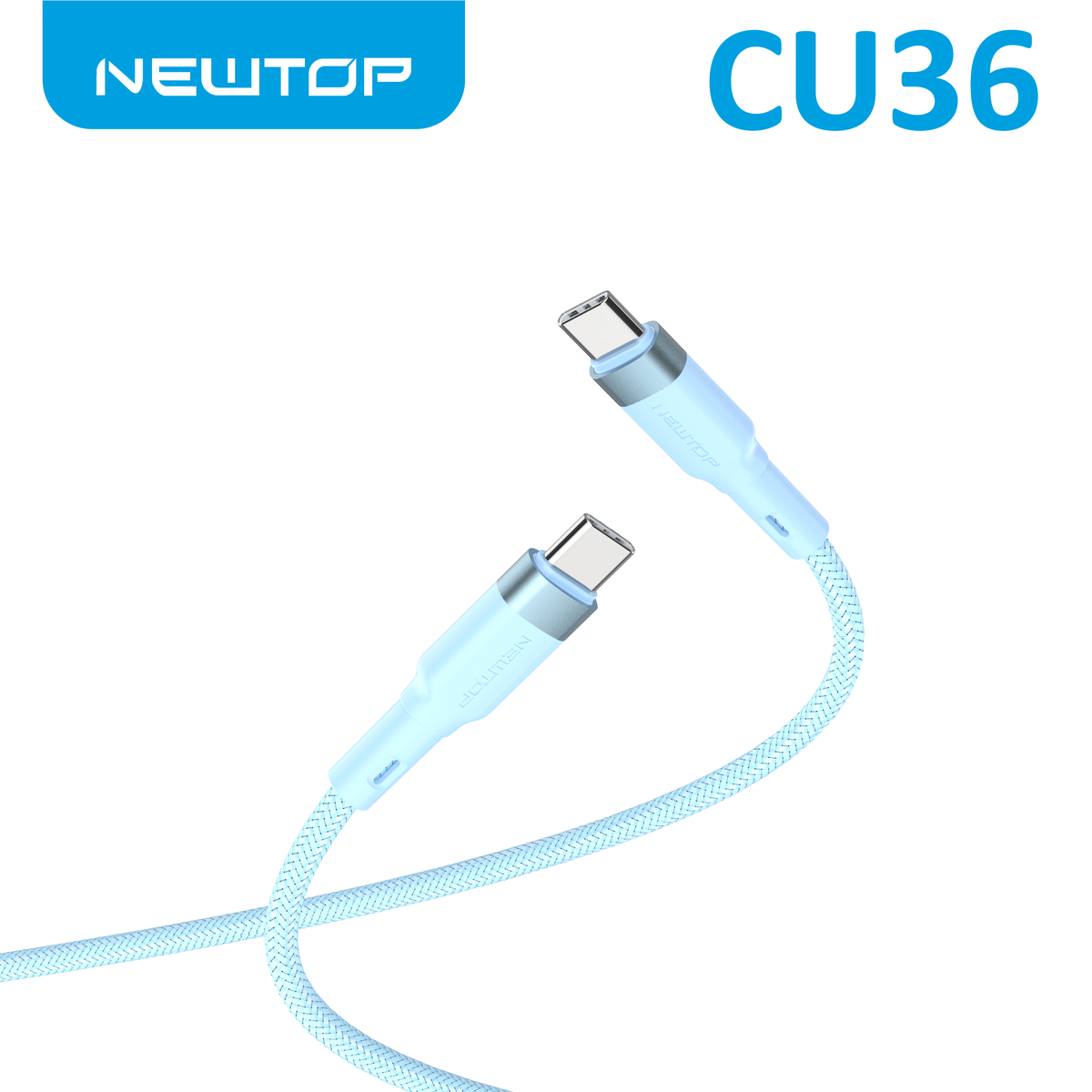 NEWTOP CU36 NYLON CAVO TYPE-C/TYPE-C 100CM