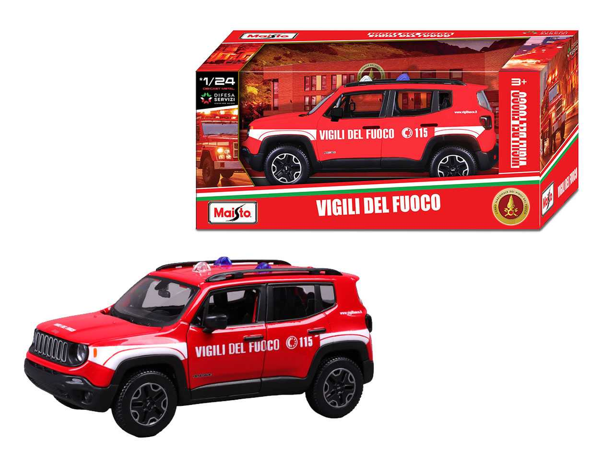 BURAGO JEEP RENEGADE VIGILI DEL FUOCO - 1:24