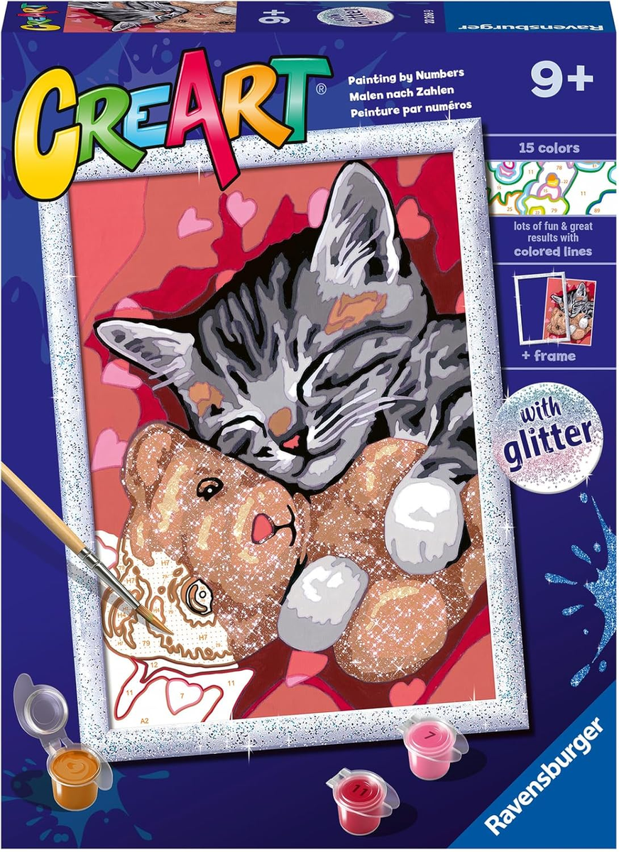Ravensburger CreArt Serie D Classic - Gattino e il suo orsetto 20266
