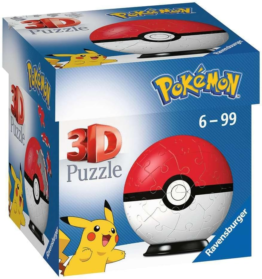 Ravensburger Puzzle 3D - Puzzleball 54 pc Pokeball rossa 11256