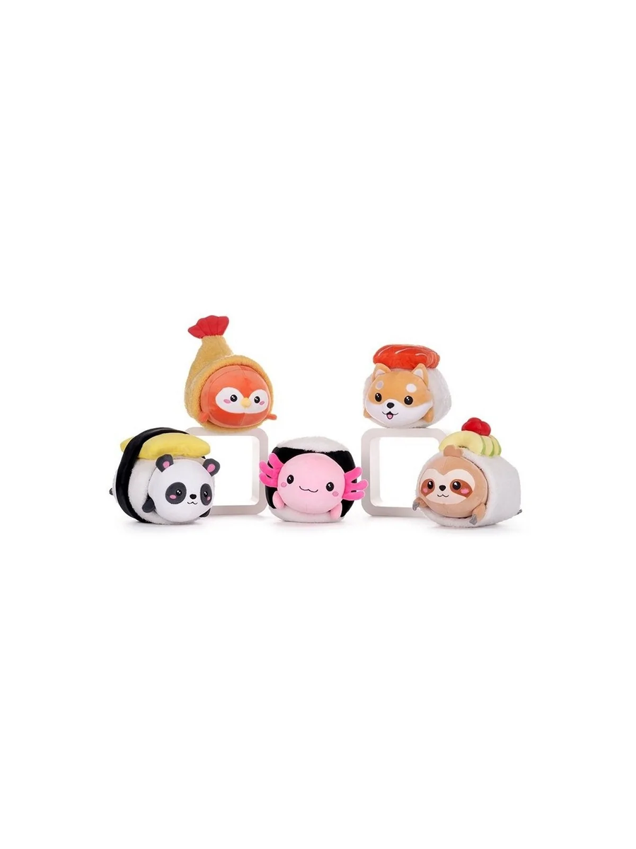 KAWAII KUTIES PELUCHE SUSHI ROLLS 5 ASSORTITI 24CM