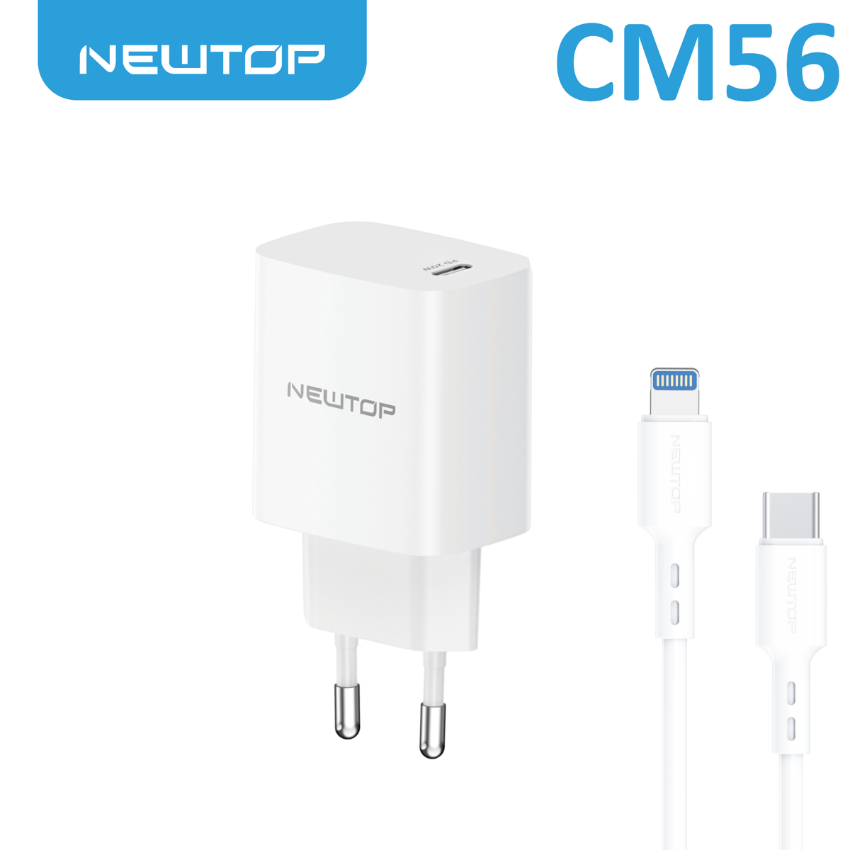 NEWTOP CM56 CARICATORE PD 20W CON CAVO TYPE-C/ LIGHTNING