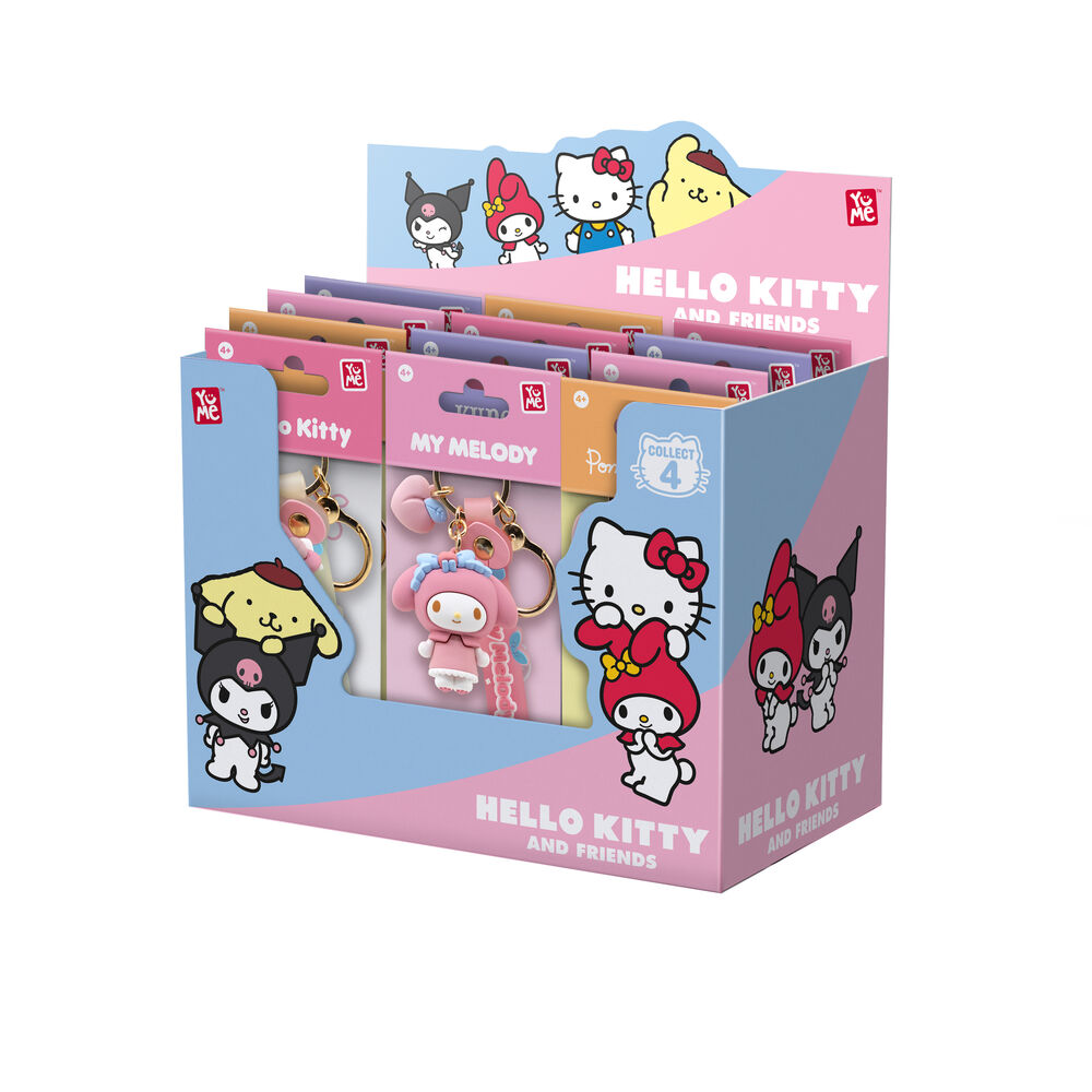 YuMe Keychain - Hello Kitty and Friends Keychain & Strap Peach Series - PDQ (12 Units) 11645