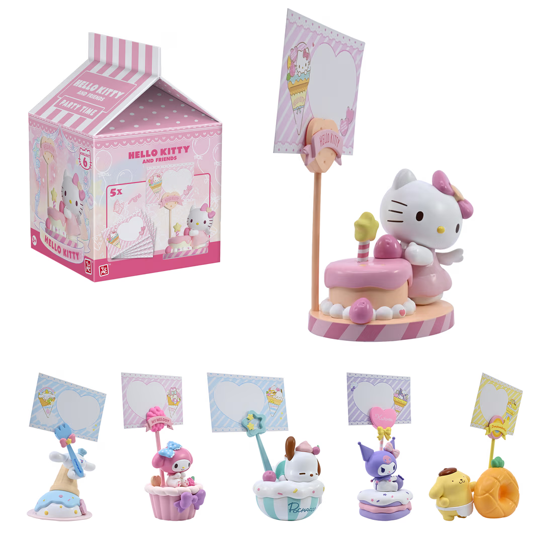 YuMe Window Box - Hello Kitty and Friends Memo Stand Party Time Series - ASSORTED CTN (12 Units) 11740