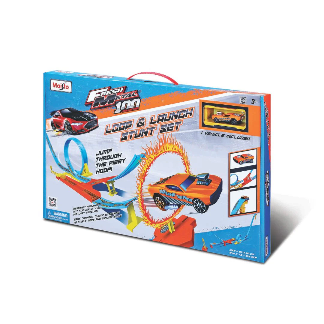 BURAGO LOOP & LAUNCH STUNT SET