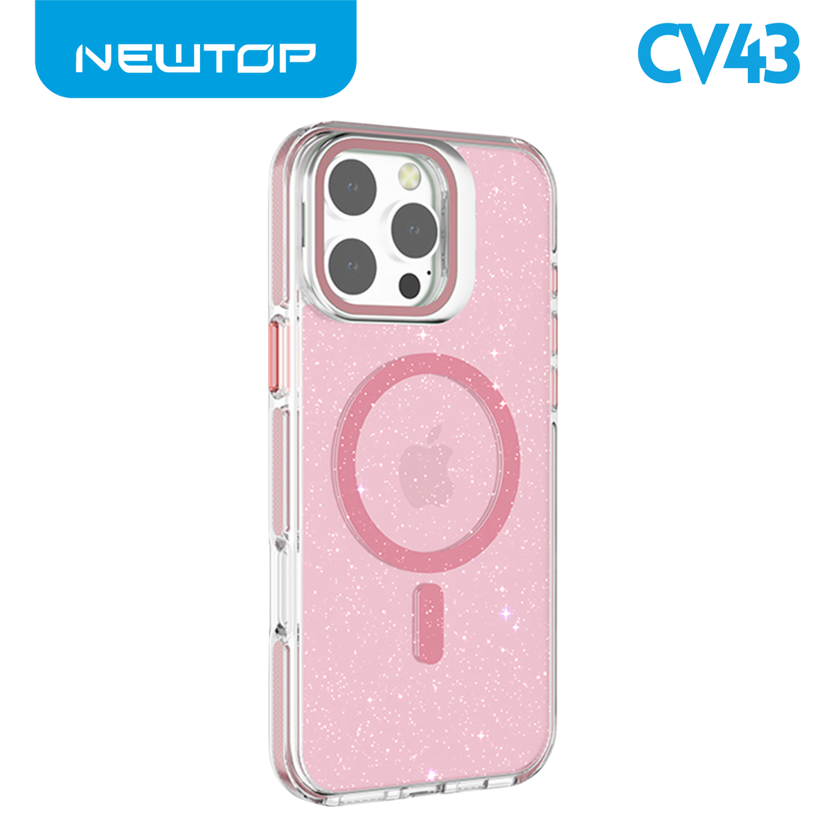 NEWTOP CV43-09 SUPPORTO CON GLITTER APPLE IPHONE 17