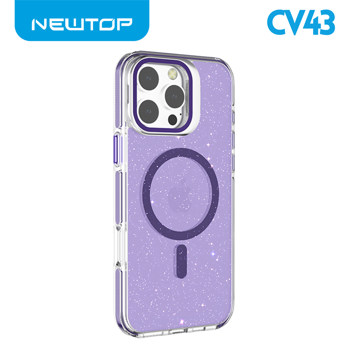 NEWTOP CV43-09 SUPPORTO CON GLITTER APPLE IPHONE 17 PRO