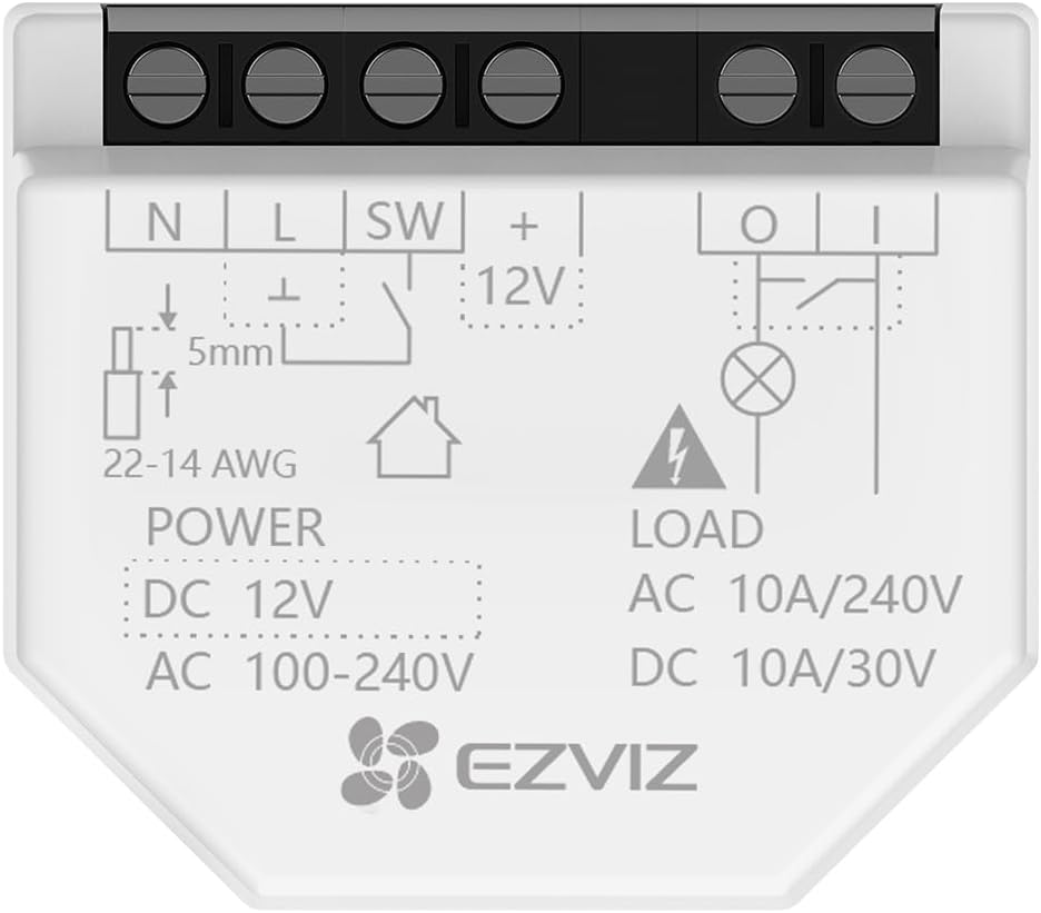 EZVIZ T35WD - RELE' WI-FI 1 CANALE - CONTATTO PULITO - TIMER ED AUTOMAZIONI - COMPATIBILE ASSISTENTI VOCALI