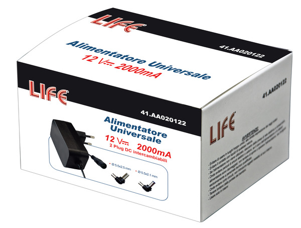 LIFE ALIMENTATORE UNIVERSALE 12V 2000MA