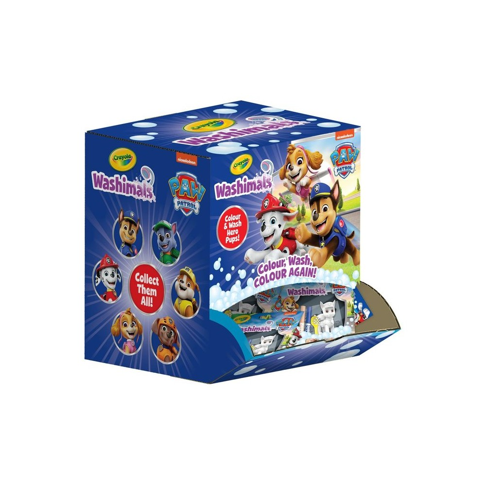 CRAYOLA Washimals pets Paw Patrol - espositore da banco 1ct bustina 24 pz - 74-7305