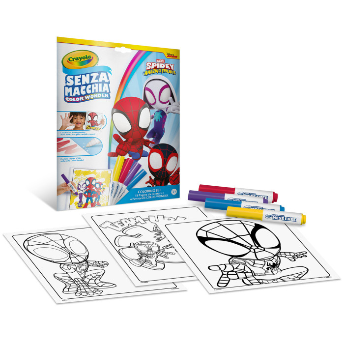 CRAYOLA - COLORING SET COLOR WONDER "DISNEY MARVEL SPIDEY" 25-7022 iva.ass.imp art74