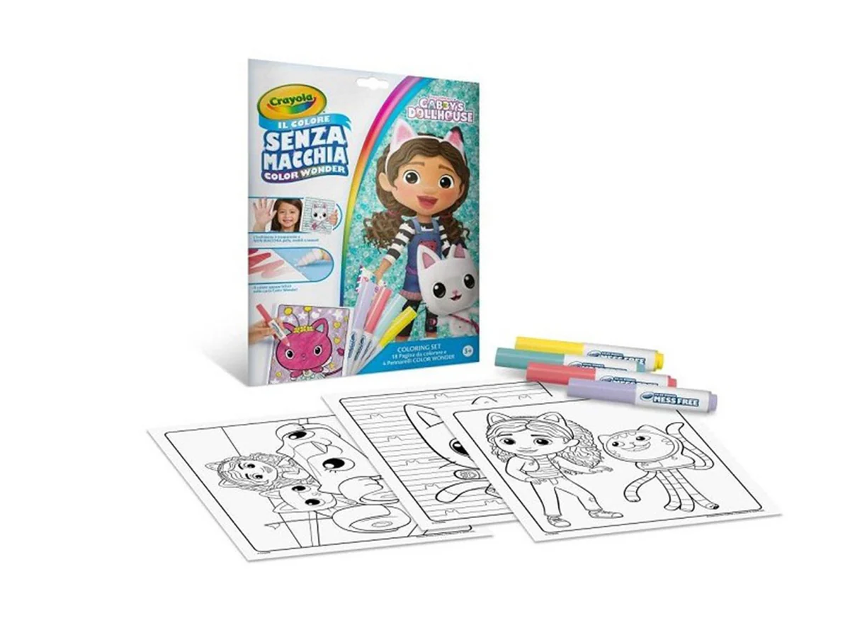 CRAYOLA - COLORING SET COLOR WONDER "GABBY DOLLHOUSE" 25-2915 iva.ass.imp art74