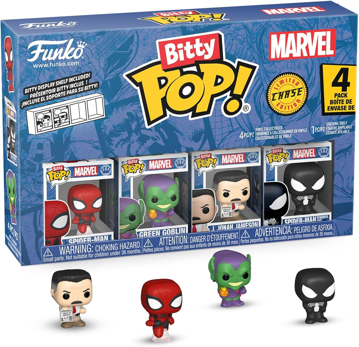 FUNKO POP BITTY POP MARVEL: SPIDER-MAN - VINYL FIGURE 85701 SPIDER-MAN (4PK)