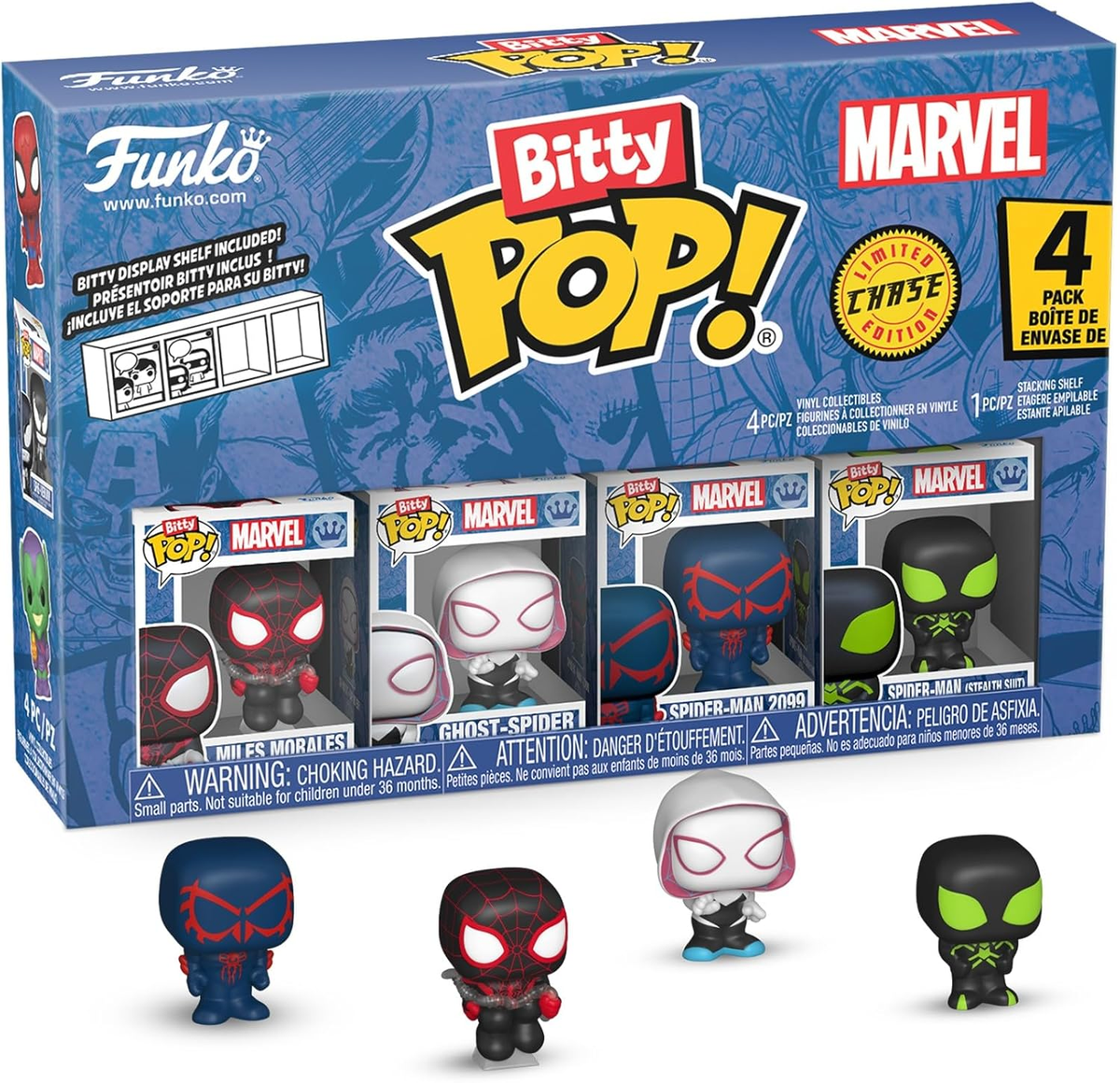 FUNKO POP BITTY POP MARVEL: SPIDER-MAN - VINYL FIGURE 85702 MILES MORALES (4PK)