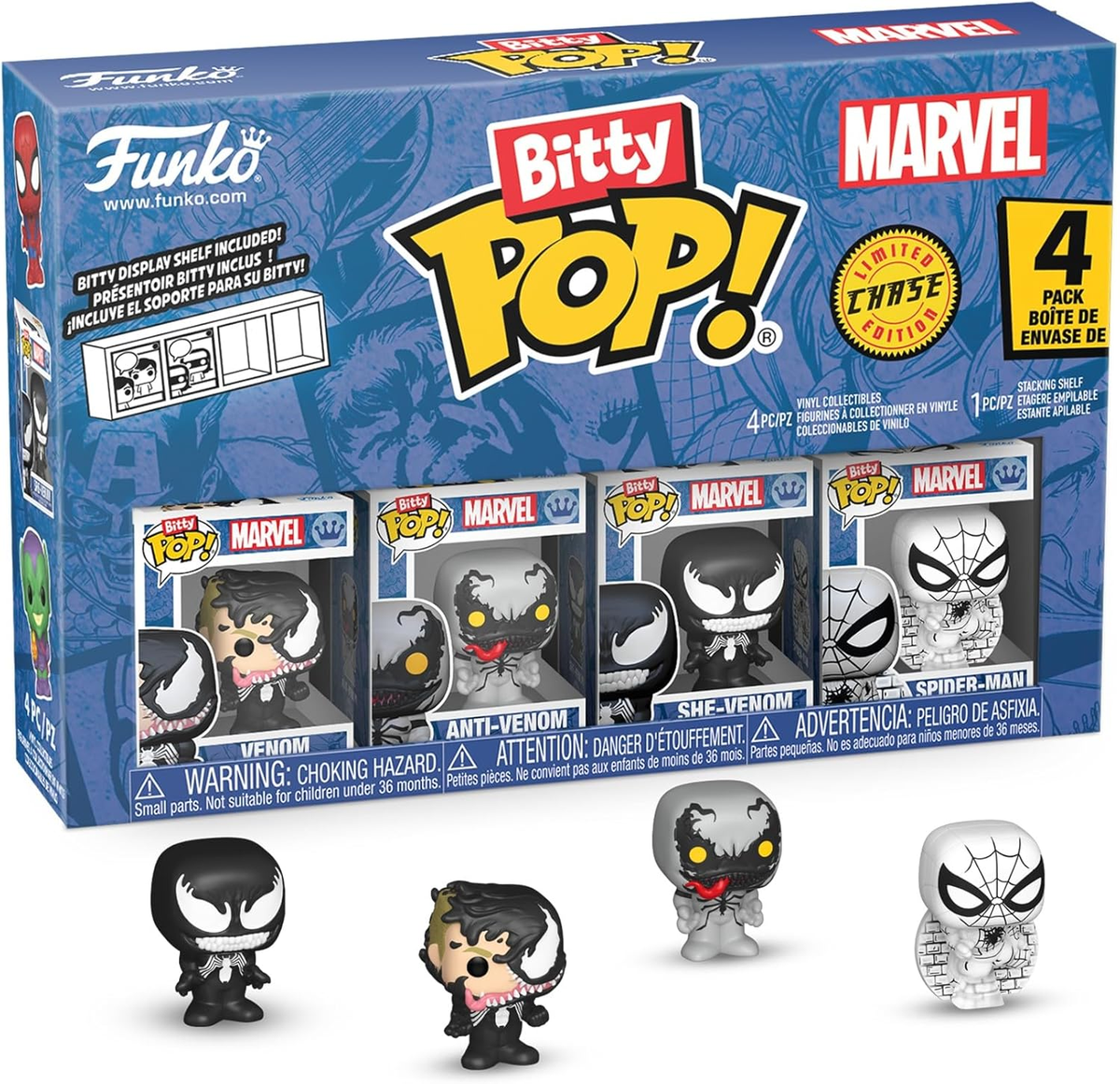 FUNKO POP BITTY POP MARVEL: SPIDER-MAN - VINYL FIGURE 85703 VENOM (4PK)