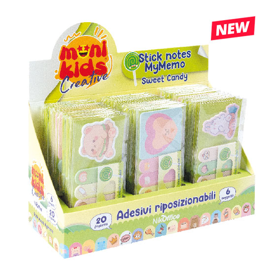 MONIKIDS CREATIVE - STICK NOTES SWEET CANDY 50X15 + 45X45mm