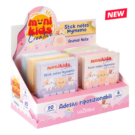 MONIKIDS CREATIVE - STICK NOTES ANIMAL NOTES 5x 12X43mm