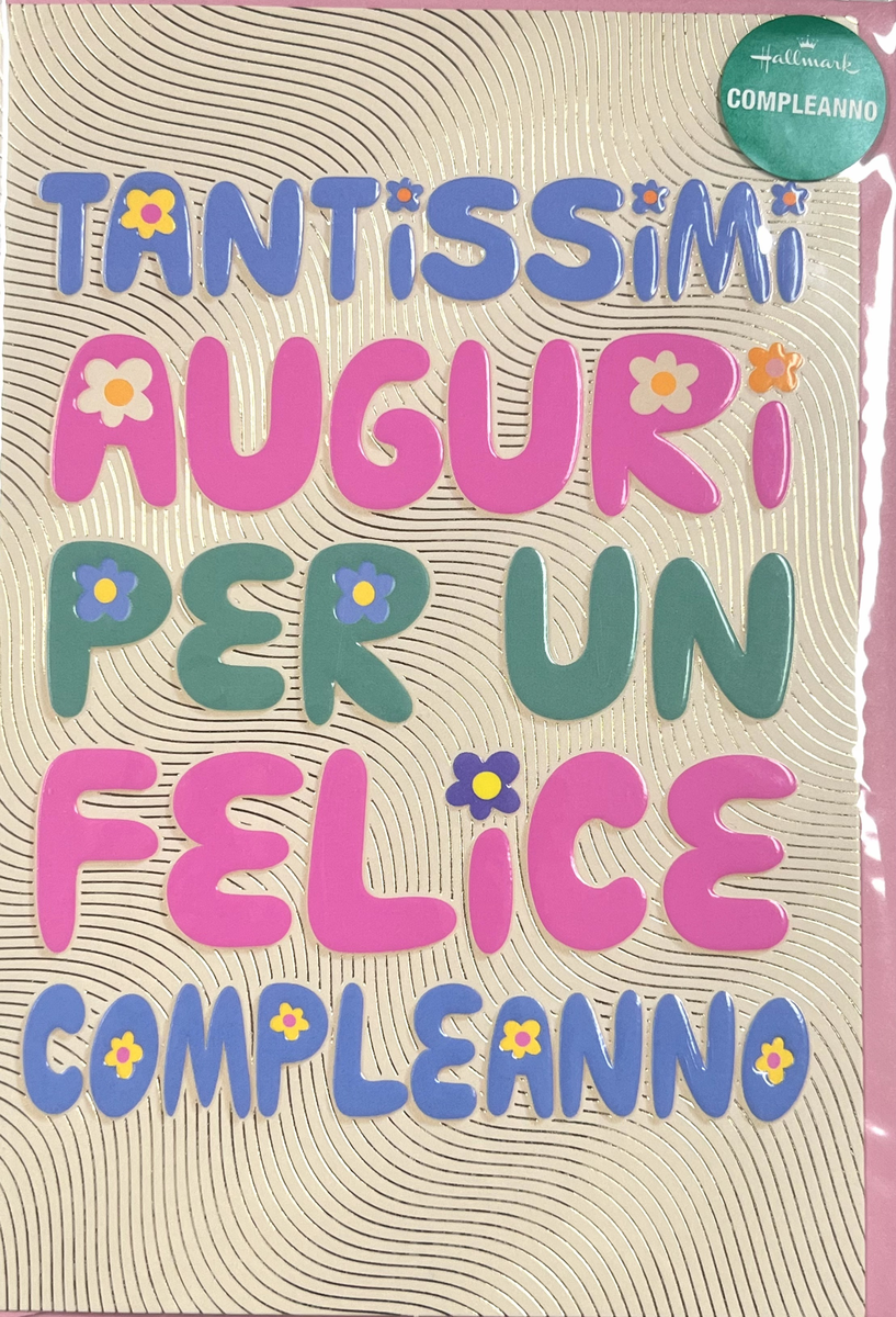 HALLMARK - BIGLIETTI AUGURI COMPLEANNO ROSA/PANNA 129657