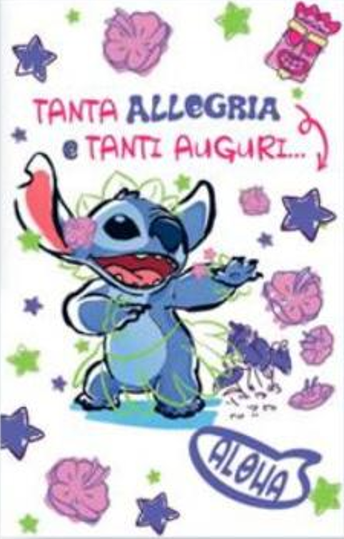 HALLMARK - BIGLIETTI AUGURI DISNEY DANCE STITCH/PANNA 129865