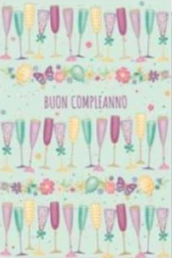 HALLMARK - BIGLIETTI AUGURI FANTASIA BICCHIERI/ CELESTE 129587