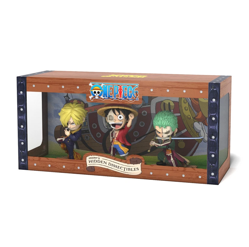 MIGHTY JAXX - Freeny's Hidden Dissectibles: One Piece Series 1 Triple Pack - Luffy, Zoro, Sanji
