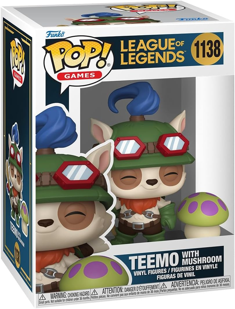 FUNKO POP LEAGUE OF LEGENDS - VINYL FIGURE 1138 TEEMO W/SHROOM 9CM