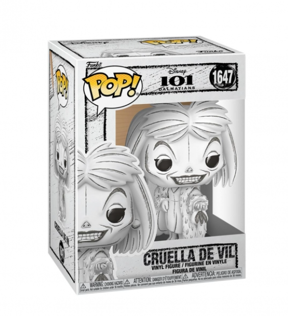FUNKO POP DISNEY:101 DALAMATIANS - VINYL FIGURE 1647 CRUELLA DE VIL (SKETCHED) 9CM