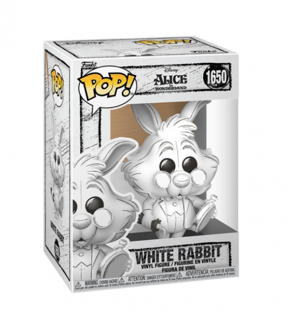 FUNKO POP DISNEY:ALICE WONDERLAND - VINYL FIGURE 1650 WHITE RABBIT (SKETCHED) 9CM