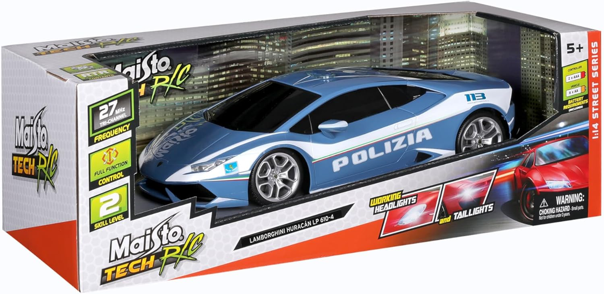 Bburago MAISTO TECH RC LAMBORGHINI HURACAN POLIZIA - 1:14